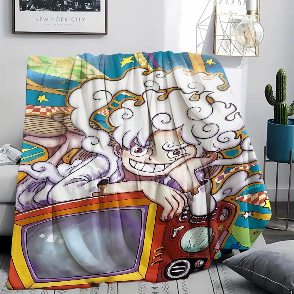 One Piece character Print Flannel Blanket,High quality Comfortable for All Seasons,Home Decor,Warmth and Comfort,Perfect for Christmas Gifts