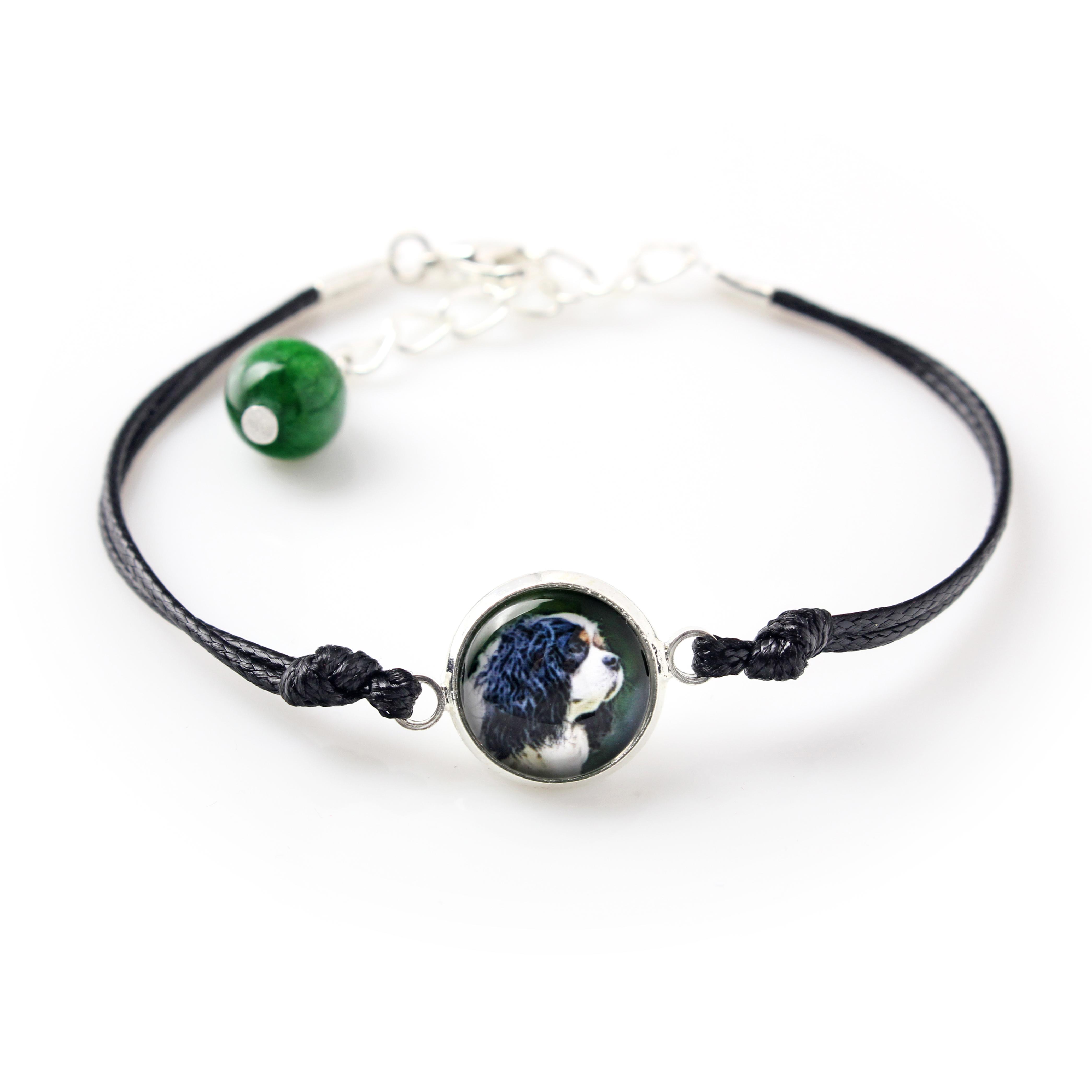 

Cavalier King Charles Spaniel - bracelet with your photo handmade, unique jewelry from the Art-Dog brand срібний