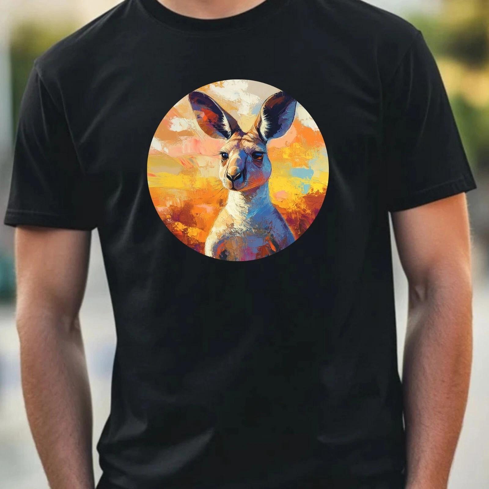 T-Shirt Herren Känguru Portrait Motiv Baumwolle Größe XS bis 5XL XXXL