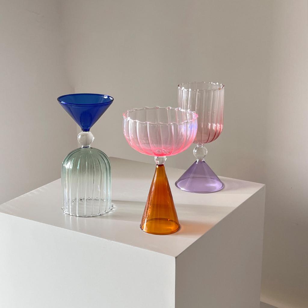 Tazze Fiore Uniche Tazza di Vetro Tazze da Bevanda Tazze per Bevande Creative Tazze da Vino Colorate Tazze da Cocktail per Bevande Vino