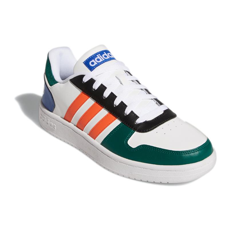 adidas Hoops 2.0 'White Green Orange' Sneakers GY5898
