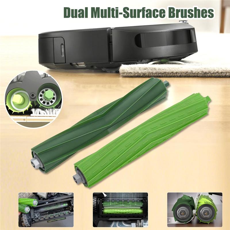 

AB34-For Irobot Roomba E5 E6 E7 Vacuum Cleaner Parts Replacement Rubber Roller Brushes