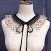 Women Elegant Dots Sheer Organza Mesh Ruffled False Collar Detachable Shawl Scarf Capelet for Sweater Dresses