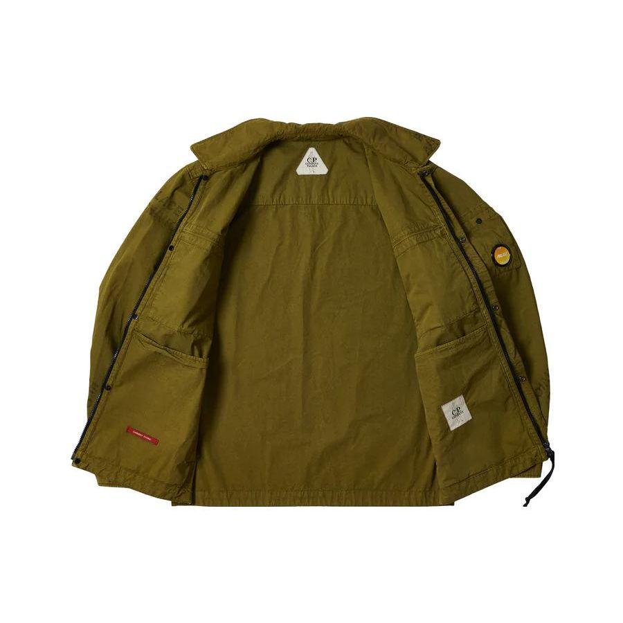 Palace X C.P. Company Collaboration FW22 Washed Cotton Shirt Jacket Unisex Jacket Olive Brown P23CPHT002