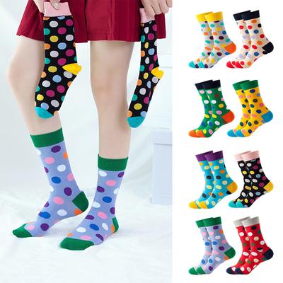 Ladies' Mid Tube Socks With Polka Dot Pattern Hip-hop Skateboard Socks