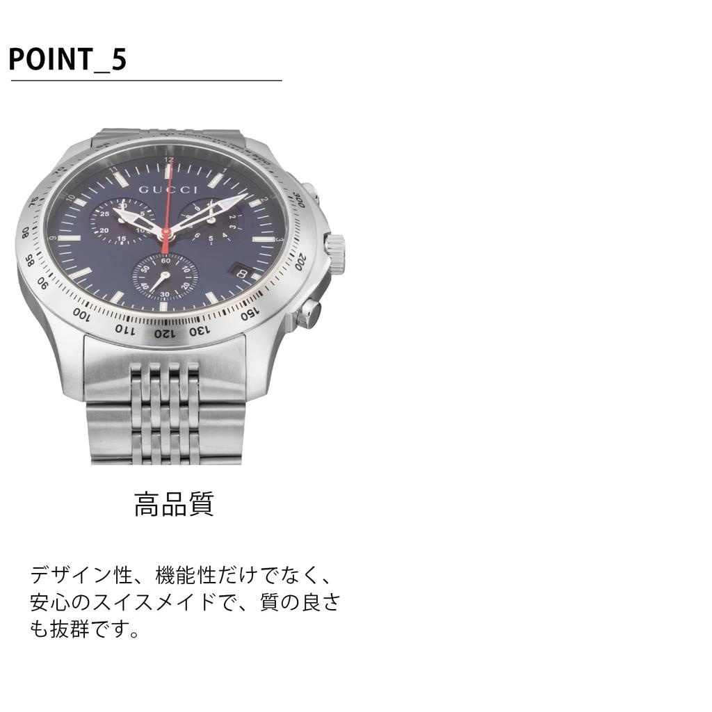 Watch Blue Dial Stainless Steel Sapphire Glass Quartz Swiss Watch YA126256 Silver [Gucci] G-TIMELESS 44.5MM Men's [Item]