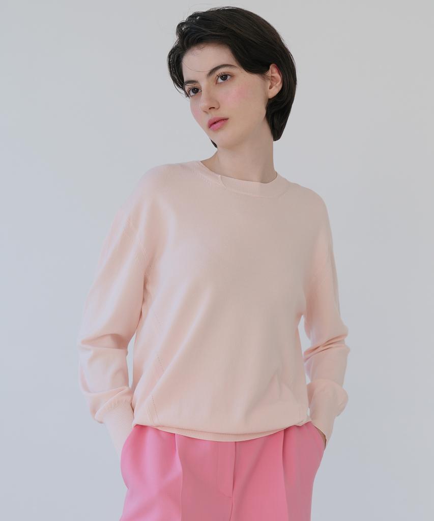 Baseukala Double Point Round Neck Knitwear (5Colors)