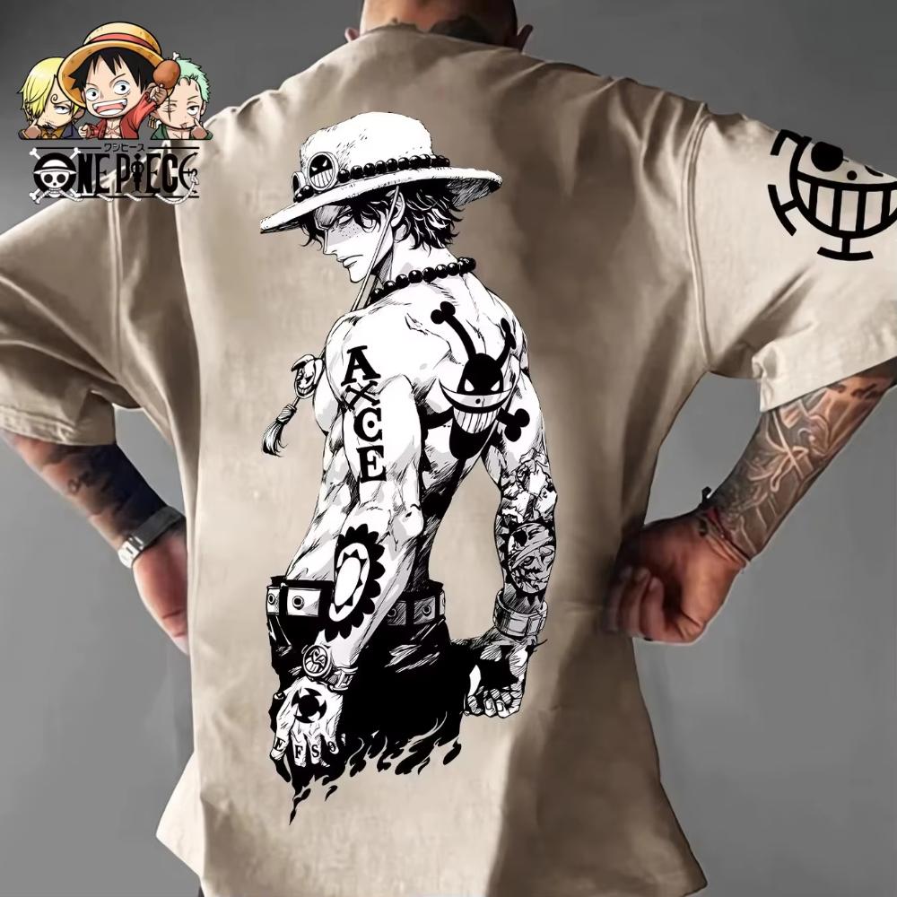 MINISO Print Graphic T Shirt Man Summer Y2k Clothes Cotton Casual Oversized Short Sleeve Tops Street Trend