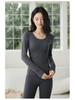 Camellia Oil Cashmere Tummy Control Back Smoothing Thermal Top Women's Autumn Winter Slimming Underwear Set