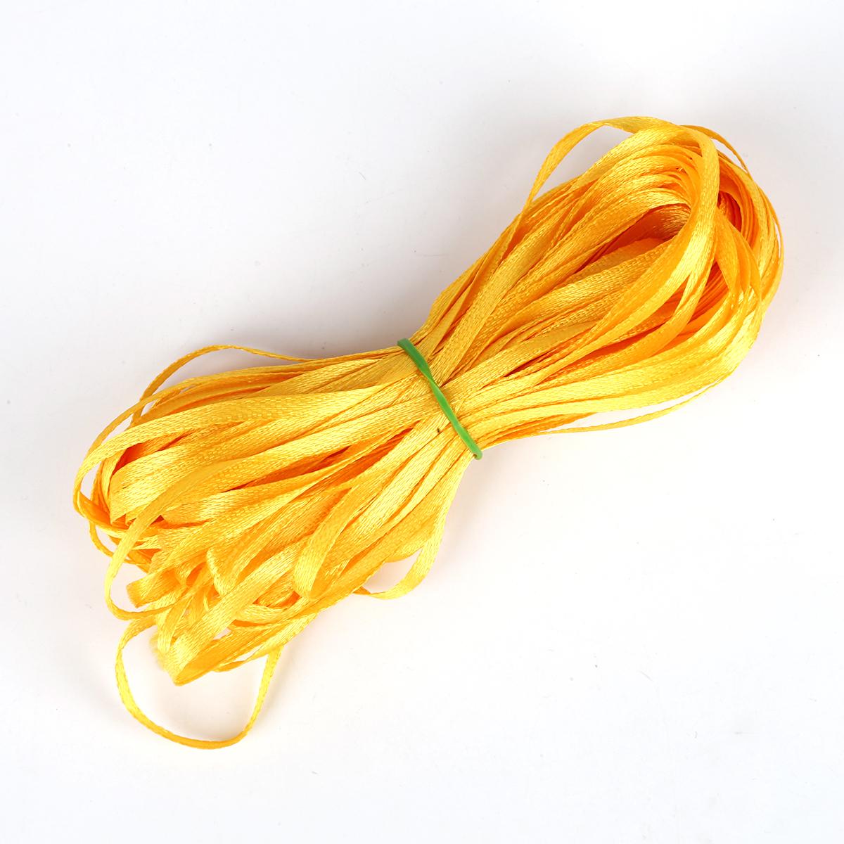 

25 ярдов атласные ленты для свадьбы, дня рождения, подарочная упаковка, рождественские принадлежности для Хэллоуина, фестиваля, ленты для рукоделия своими руками 3mm 25yards янтарь