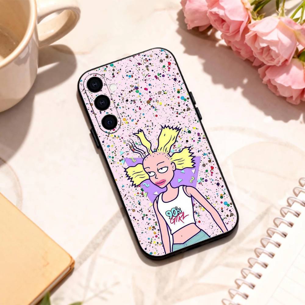 R-Rugrat C-Chuckie Angelica phone Case For Samsung Galaxy A73,A72,A71,A70,A53,A52,A51,Others Soft Black Shell