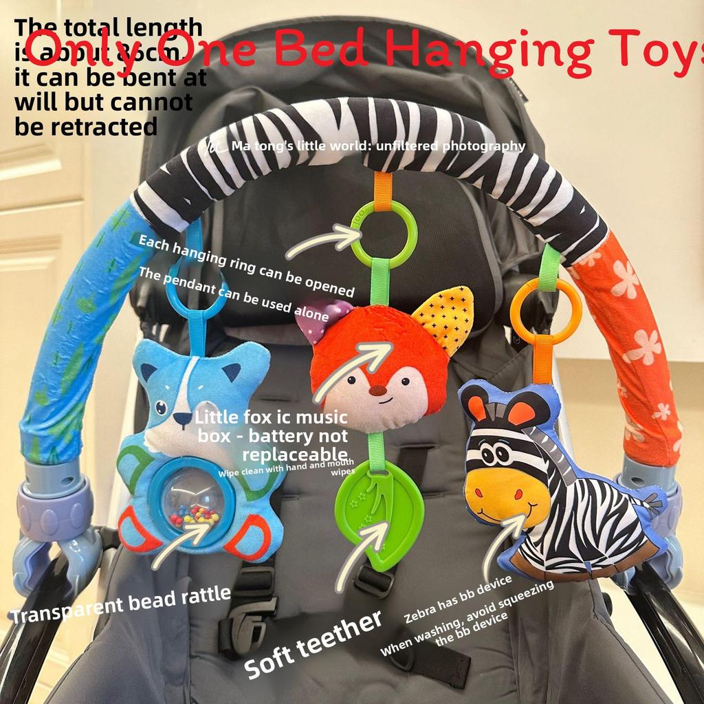 Baby Unicorn Teething Toy With Plush Material For Car Seat And Crib Decor