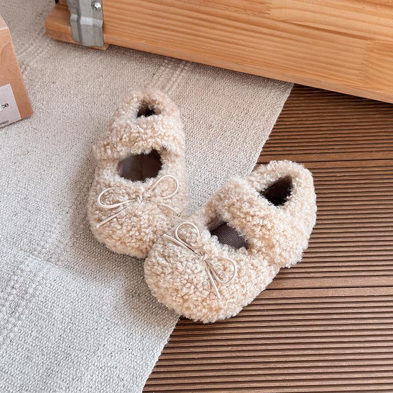 New Style Girls' Soft-soled Shoes, Children's Outerwear Style Beanie Shoes, Padded Cotton Baby Shoes