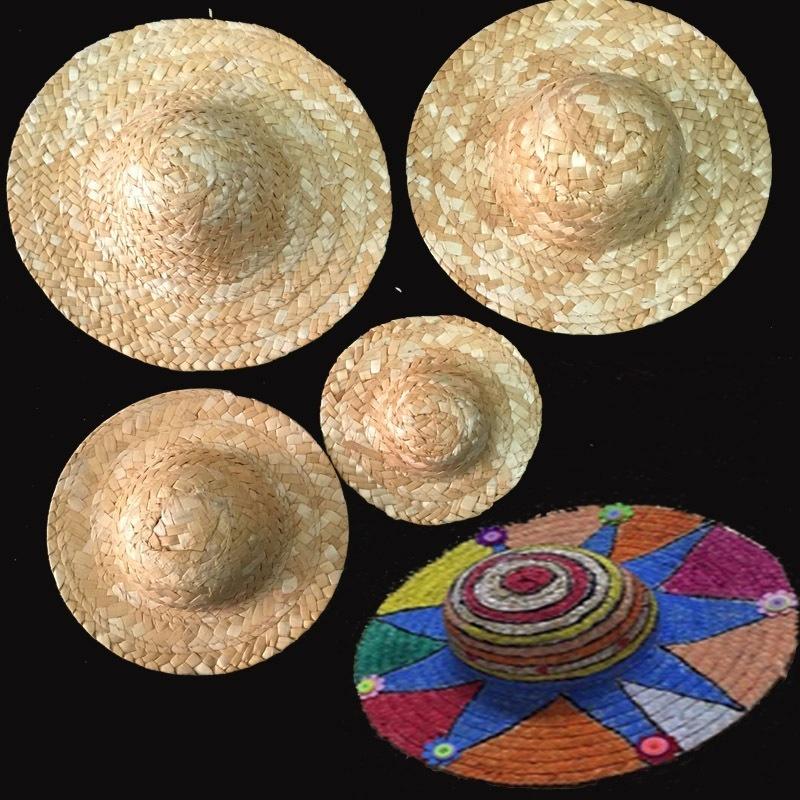 DIY Painting Straw Hat Creative Decoration Art Materials Children Painting Graffiti