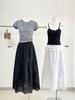 2026 Summer Elegant Women's A-line Skirt: Water-Soluble Lace, Crochet, Versatile Patchwork, Long, White