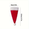 20Pcs/Lot Mini Santa Hat Christmas Wine Bottle Covers Xmas Bottles Holder Table Dinner Decorations