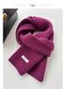 Wool Pure Australian Knitted Scarf New Style Solid Color Unisex Winter Warm