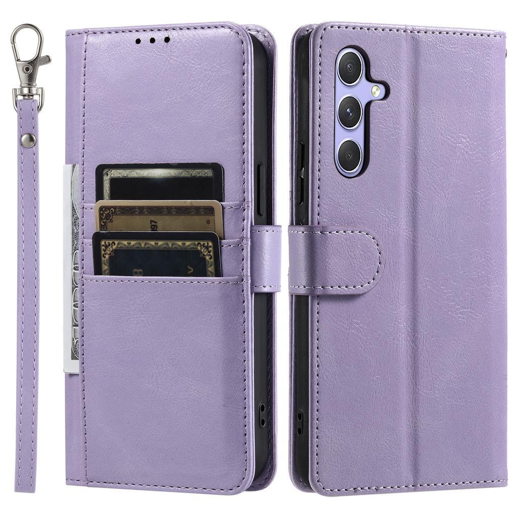 013 Style For Samsung Galaxy A36 5G Case PU Leather Anti-Fall Phone Cover with 6 Card Slots