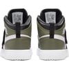 Air Jordan Sky Jordan 1 PS Black Toe Medium Olive Kids Sneakers White BQ7197-092