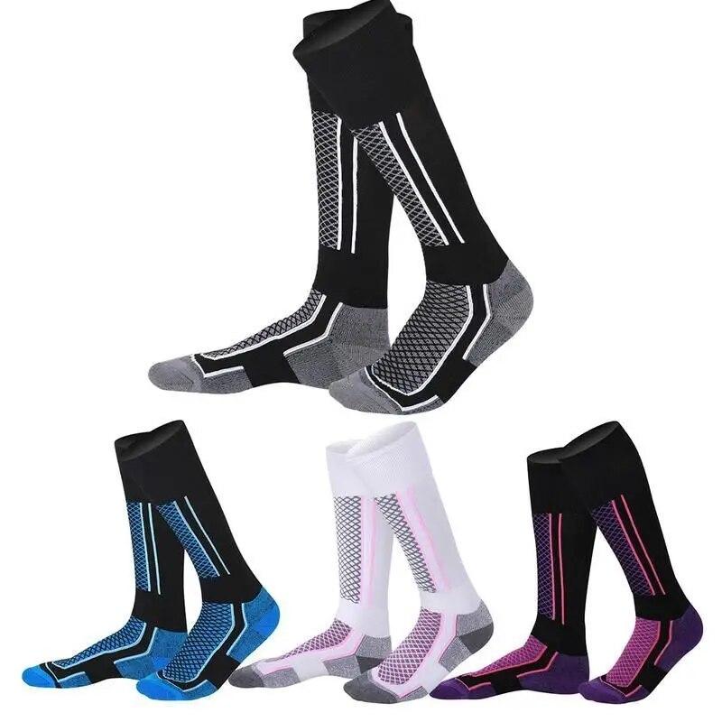 1 Pair Winter Warm Thickening Ski Stockings Hiking Socks For Women Men Anti-Cold Skiing Outdoor Sports Stockings