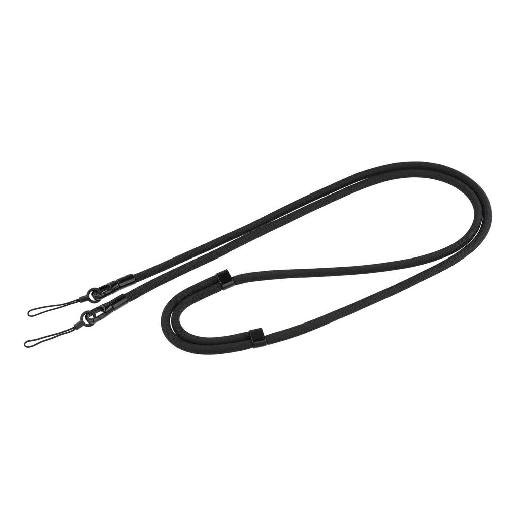 7MM Double Clasp Adjustable Lanyard Polyester Zinc Alloy Shoulder Strap for Dual-Hole Phone Cases