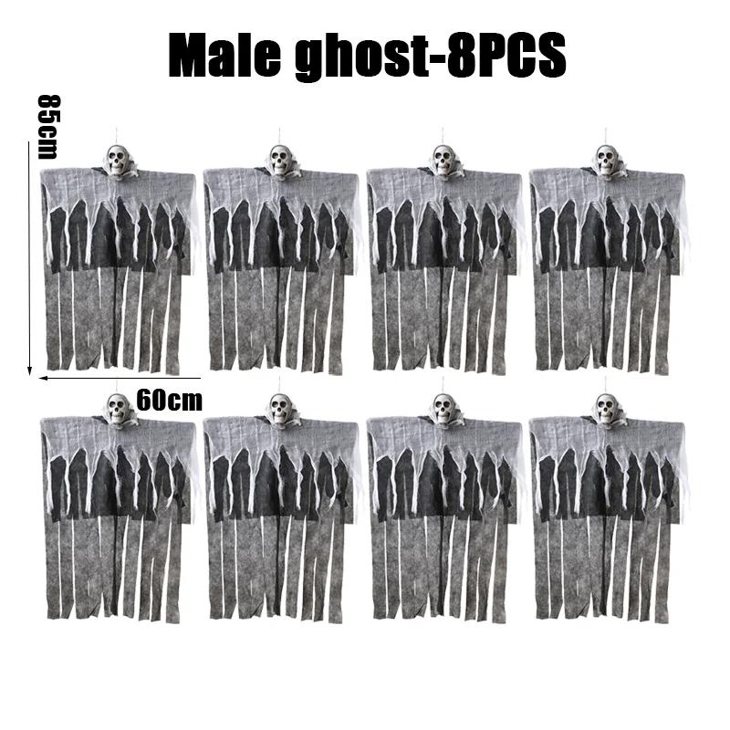 Halloween Hanging Ghost Skeletons Outdoor Decor Glow in the Dark Haunted House Props Scary Party Yard Decoration Supplies