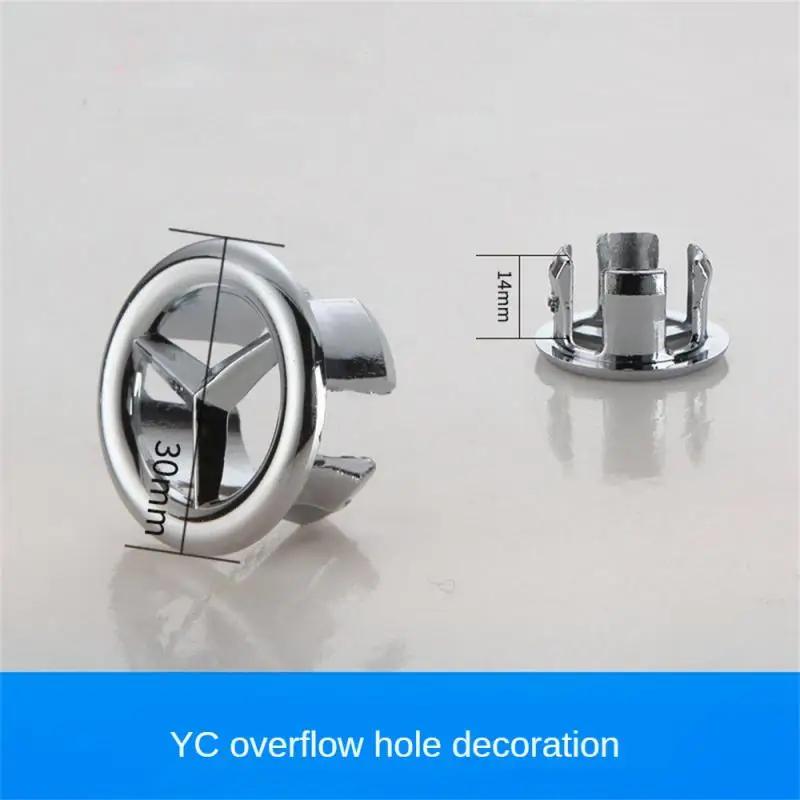 Sink Hole Overflow Cover For Kitchen Bathroom Basin Decoration Tub Drain Cover Sink Wash Basin Round Overflow Ring Plug