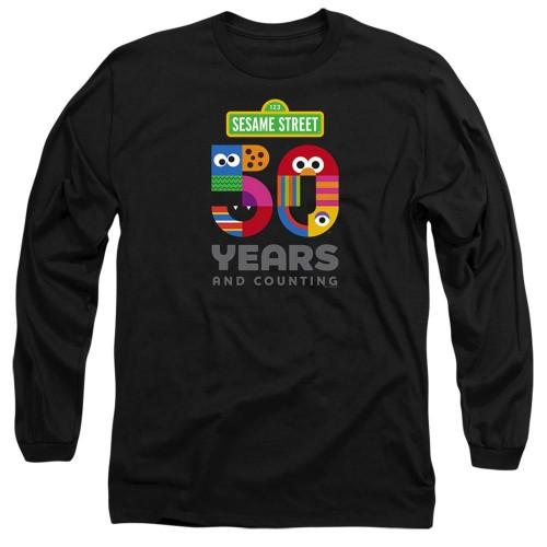 Sesame Street Unisex Adult 50 Years Logo Long-Sleeved T-Shirt