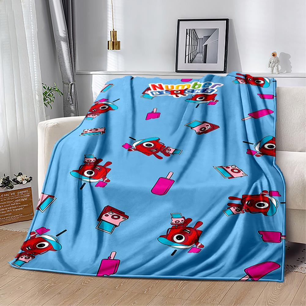 Colorful Creatures Pattern Flannel Blanket-Soft and Suitable for Sofas,Beds,Offices,Travel,All Seasons,Great Gift for Holidays and Birthdays.