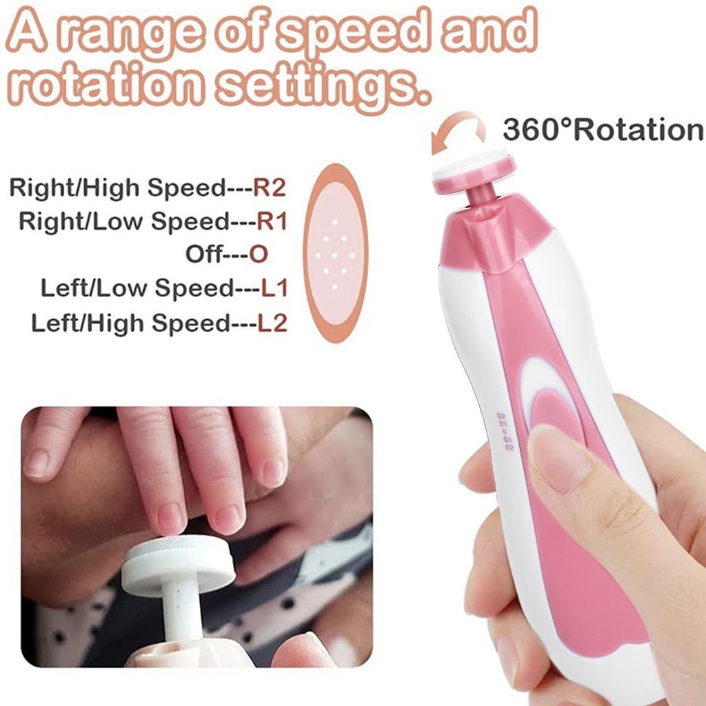 Baby Nail Trimmer 6 In 1 High   Quick Trimming LED Light Fine Grinding Baby Nail Clippers for Baby Adult