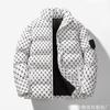 Padded Clothes Men's Autumn and Winter New Trend Letter Cotton Clothes Thickened Warm Stand-up Collar Jacket Men's Bread Clothes