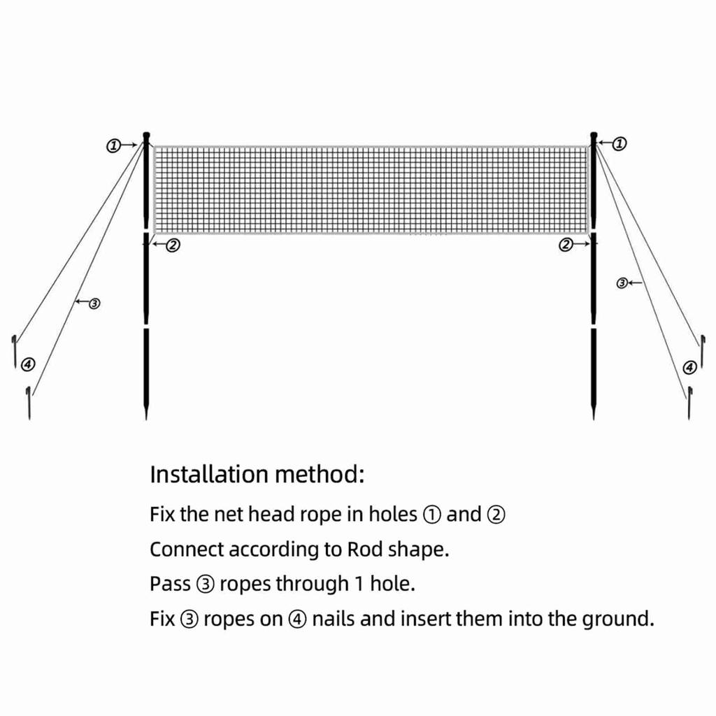 Beach Volleyball Net Football Net Badminton Net with Stand Package Bag for Backyard Outdoor Portable
