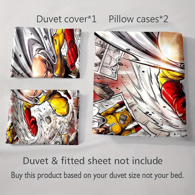 Heroic action illustration Bedding Duvet cover sets Duvet covers Pillowcases gifts (1 * Duvet Cover 2 * Pillowcases, without duvet insert)
