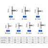 10pcs/set Durable Splitter Fishing Accessories Tube Fishing Swivels 3 Way Connect Sleeves Rolling Swivel Cross-line Brass Head