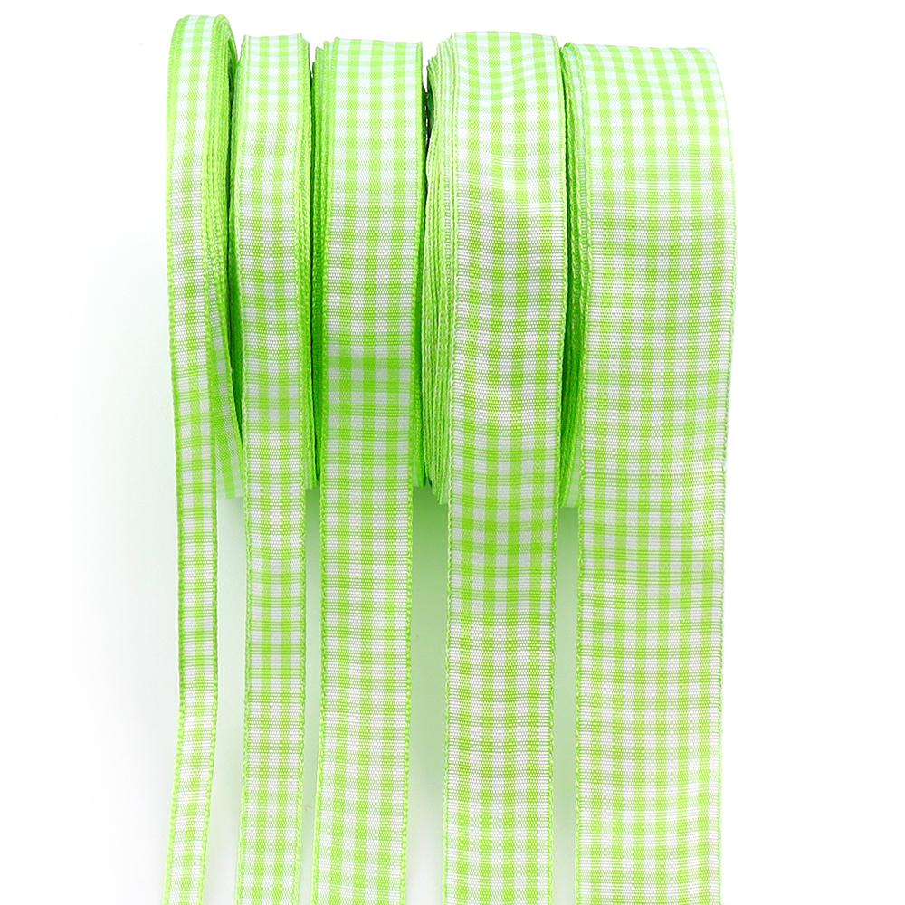 10Yards/roll Lattice Plaid Ribbons Polyester DIY Handmade Bow Ribbon for Sewing Fabric Wedding Decoration Gift Flower Wrapping
