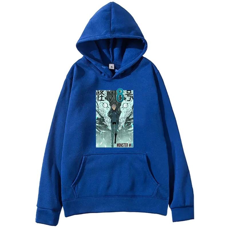 Autumn Anime Kaiju No 8 Ichikawa Reno Print Hooded Men Women Plus Size Hoodies Prevalent Sweatshirt Harajuku Unisex