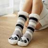 Damen Fleecegefütterte Rutschfeste Wintersocken Weiche Warme Indoor Bodensocken mit Noppen Gemütliche Hausschuhsocken für Kaltes Wetter