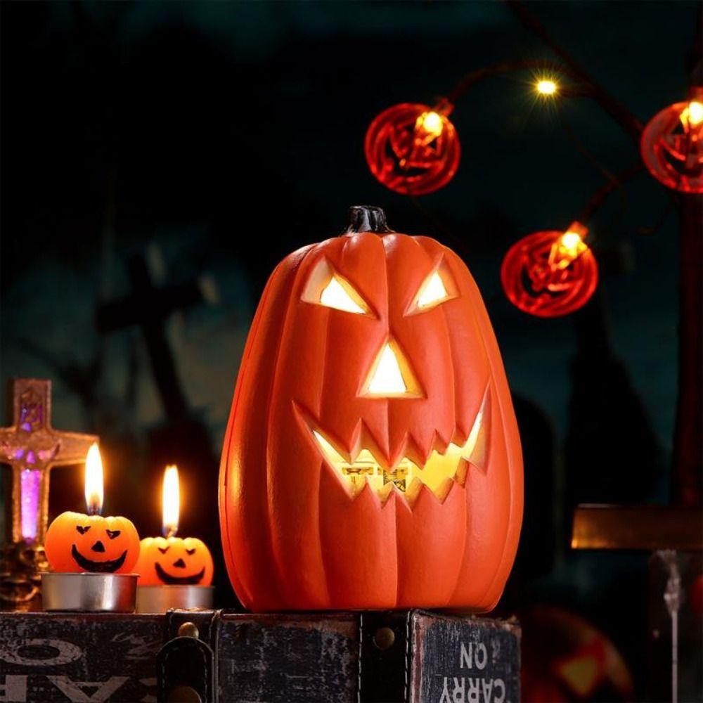 Plastic Pumpkin Led Lamp Reusable Pumpkin Floor Lamp Interesting Halloween Pumpkin Lantern  Party