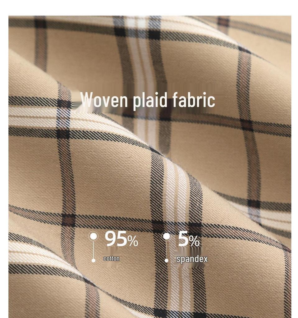 Korean High Waist Plaid A-Line Midi Skirt - Plus Size, Flaw-Slimming Women's Fall Fashion (66070)