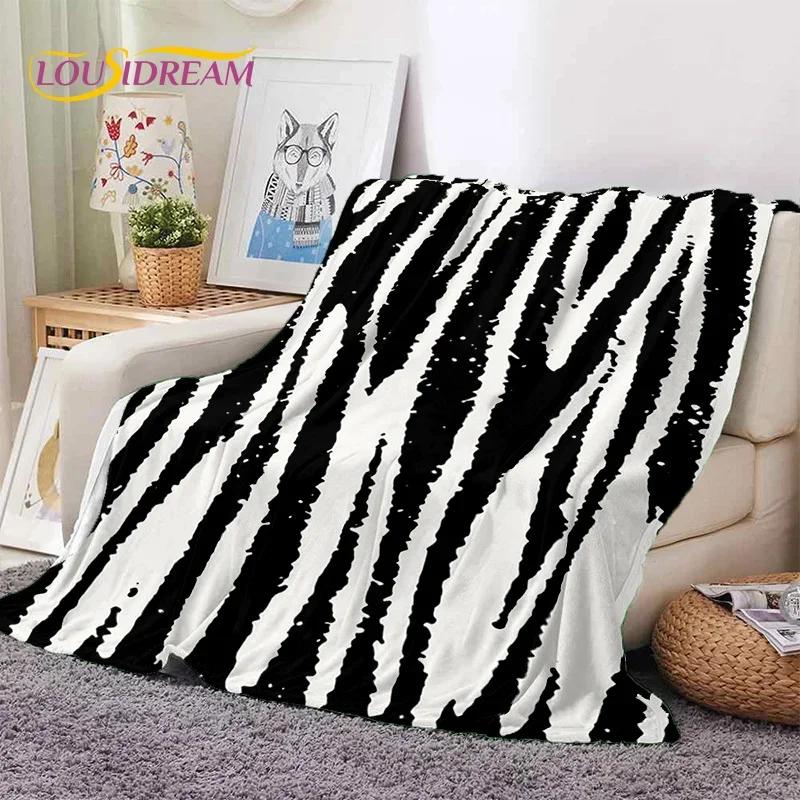 3D Colorful Zebra Stripe Leopard Tiger Soft Flannel Blanket for Bed Bedroom Sofa Picnic,Throw Blanket for Cover Outdoor Nap gift