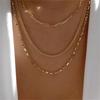 Classic Gold Multilayered Necklace for Women Vintage Silver Geometric Pendant Necklaces Butterfly Choker Jewelry
