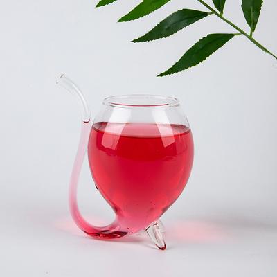 1 st HET FÖRSÄLJNING Vin Whiskeyglas Värmebeständigt Sugande Juice Dricksstrå Mugg
