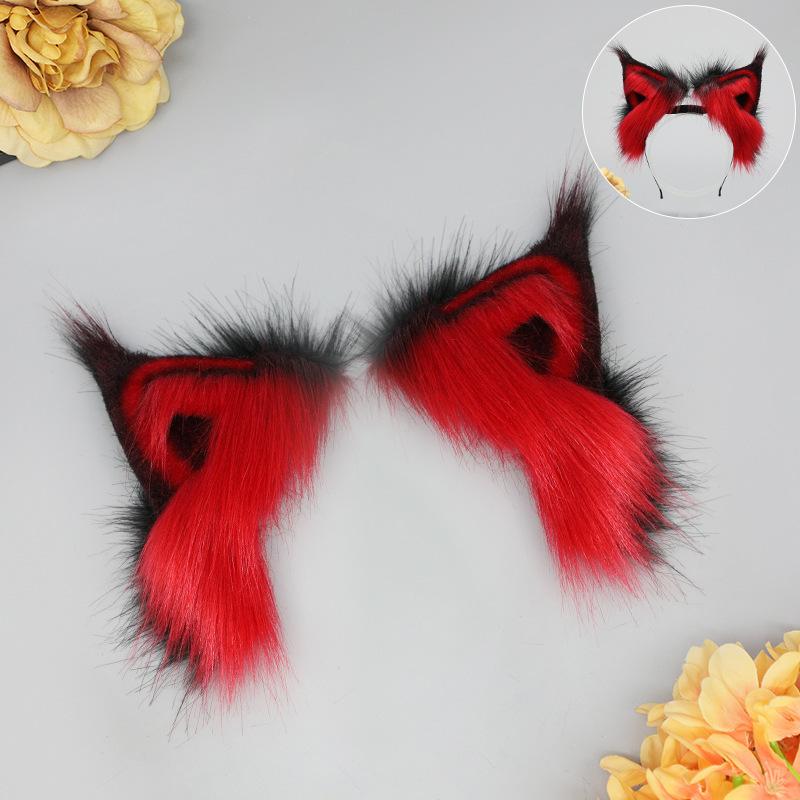 Rechargeable simulated animal ear headgear props Removable headband Movable cat ear hair accessories Electric cat ear headband
