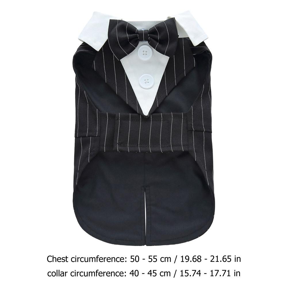 Premium Polyester Dog Tuxedo Suit for Small Dogs Stylish Comfortable Formal Wear with Bow Tie Elegant Wedding Party New Year