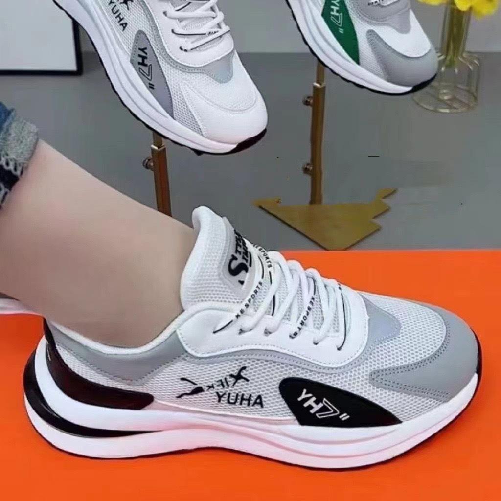 Mesh sports and leisure shoes 2025 new Korean version of fly-woven breathable soft-soled dad shoes foreign trade women's shoes