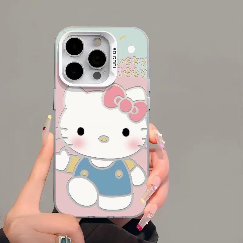 Cartoon Hello Kitty phone case for iPhone 18 Pro Max, cute and trendy for 14 Pro and 13/12 models.
