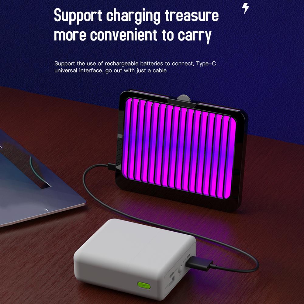 Elektrischer Insektenvernichter USB-betriebene Fliegenfalle für den Innenbereich mit 6 Ersatzaufklebern Leise Energiesparend