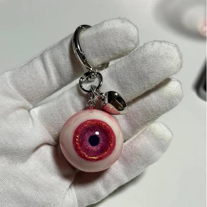 

Gothic Demon Eye Bag Charm Keychain Resin Heart Shaped Halloween Decor Devil s Eye Figurine for Home Accessories красный