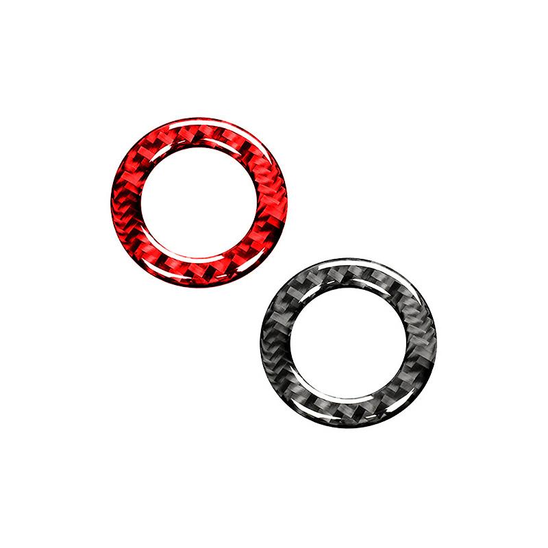 Für Ford Mustang 2009-2013 Kohlefaser Auto Keyless ONE-CLICK Start Stopp Knopf Motor Zündschalter Rahmen Dekorationsaufkleber