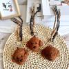 Miu Style Cute Plush Puppy Pendant - Cartoon Doll Charm for Bags & Keychains